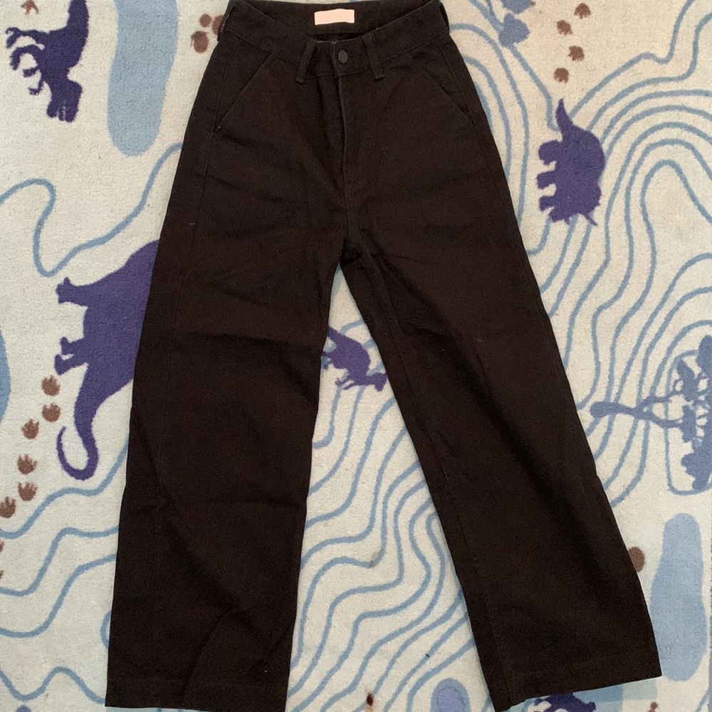 Oak + Fort Black Flare Jeans